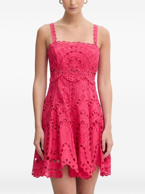 Zeph scalloped embroidered dress