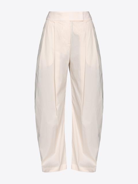 WIDE-LEG TECHNICAL POPLIN TROUSERS