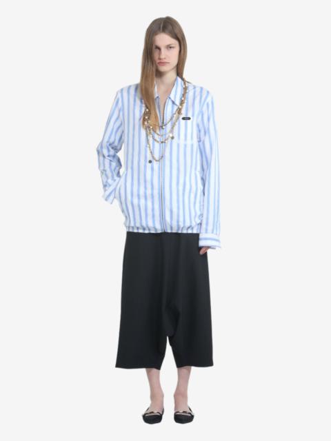 STRIPED ZIP-UP SHIRT JACKET