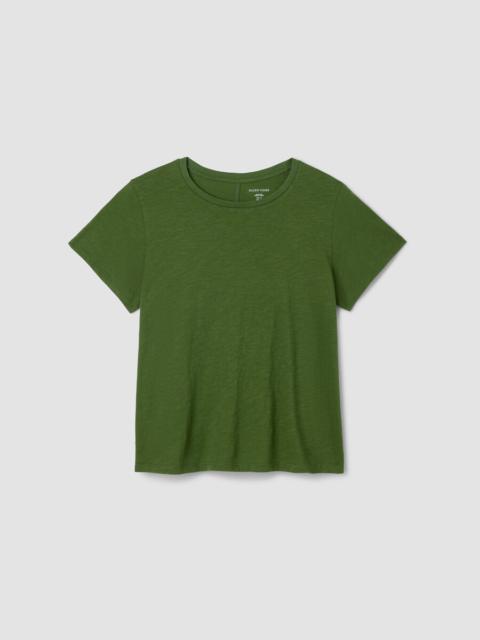 Organic Cotton Slubby Jersey Crew Neck Tee
