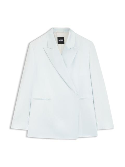 RELAXED-FIT BLAZER IN SOFT SATEEN
