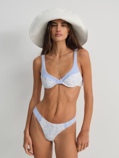 Floral Stems Underwire Bikini Top