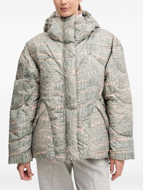 hooded patterned jacket