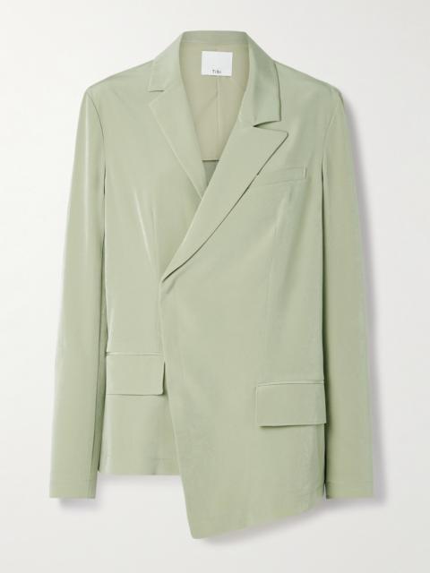 Asymmetric Crepe De Chine Blazer