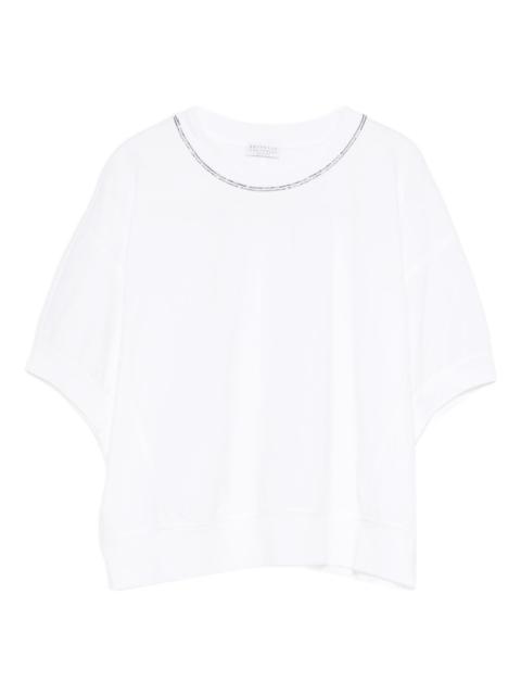 collar-embellishment T-shirt