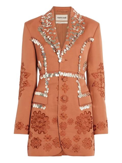 sequin-embellished fitted jacket