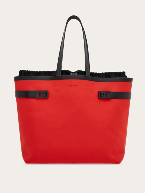 TOTE BAG WITH GANCINI BUCKLES (L)