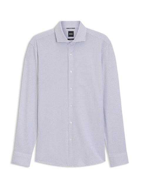 PRINTED SLIM-FIT SHIRT IN PERFORMANCE-STRETCH JERSEY