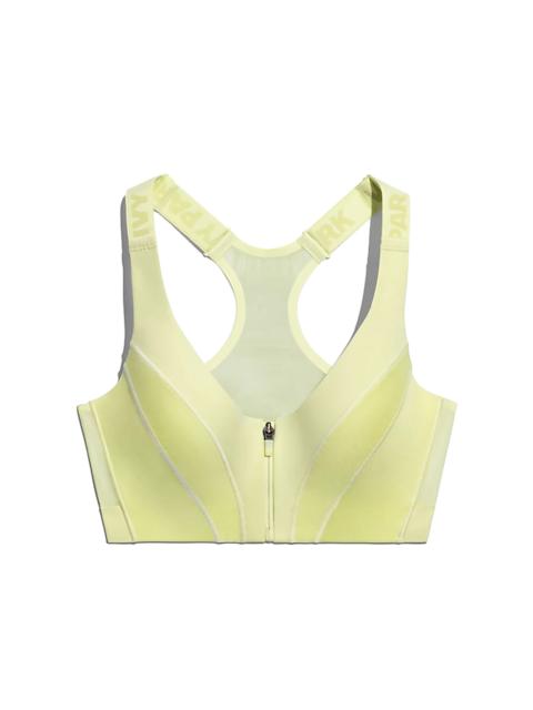 adidas Ivy Park Medium Support Zip Bra Yellow Tint