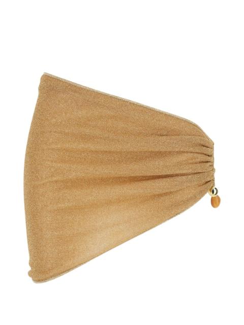 Lumière asymmetric beaded mini skirt