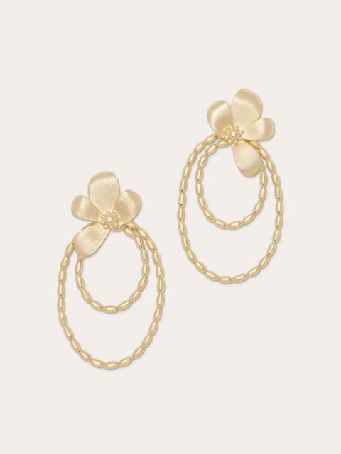 Anya Flower Hoop Earrings