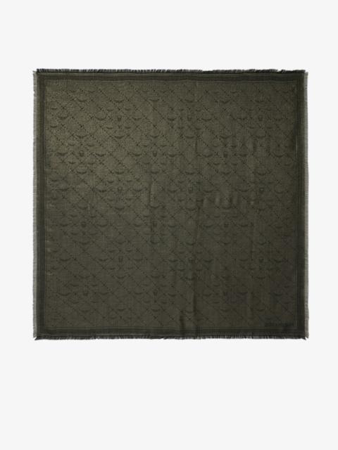 Glenn Monogram Metallic Scarf