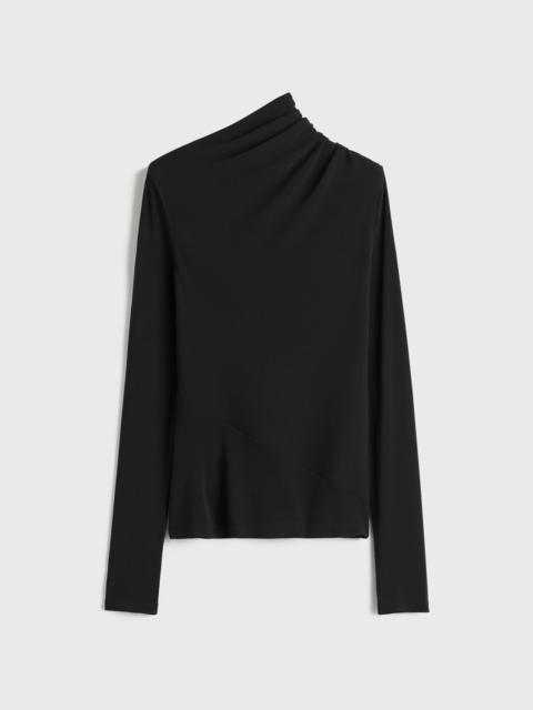 Draped jersey top black