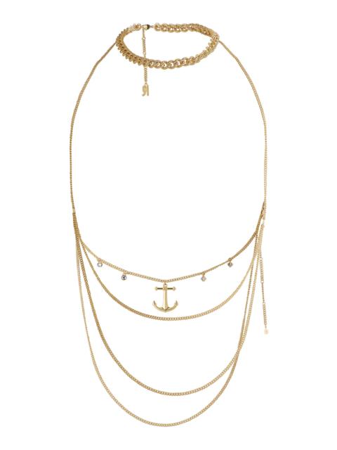 Layered Gold-Tone Chain Necklace gold