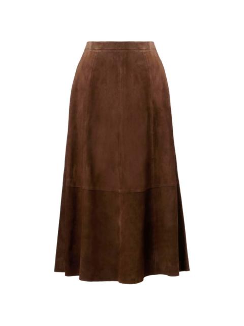 A-line flared midi skirt