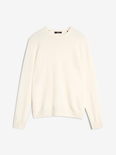 Cashmere Crewneck Sweater In Ice White