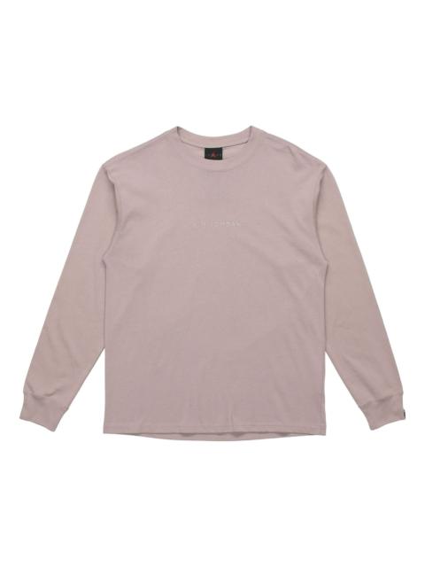 Air Jordan Back Logo Round Neck Pullover Long Sleeves Yellow DO2319-245