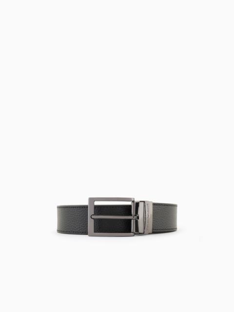 PALMELLATO-LEATHER PRINTED REVERSIBLE BELT