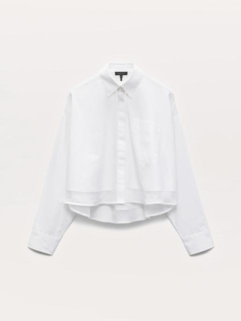 Beatrice Cropped Poplin-Organza Shirt