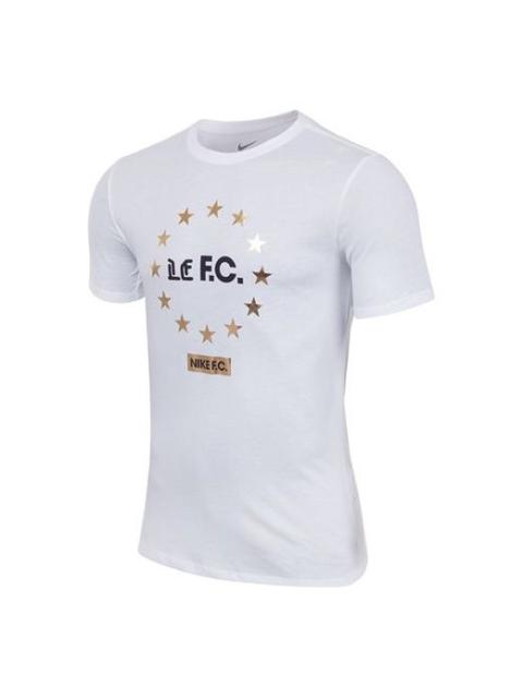 Men's Nike Alphabet Printing Sports Round Neck Pullover Short Sleeve White T-Shirt AH8520-100