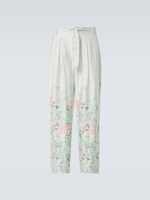 Grant floral wide-leg pants
