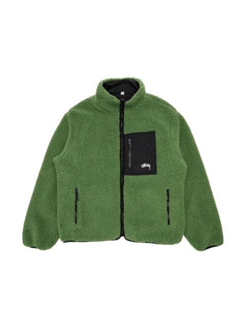 Stussy 8 Ball Sherpa Reversible Jacket Green
