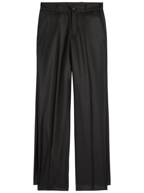 Bettter Double Leg Layered Wool-blend Trousers