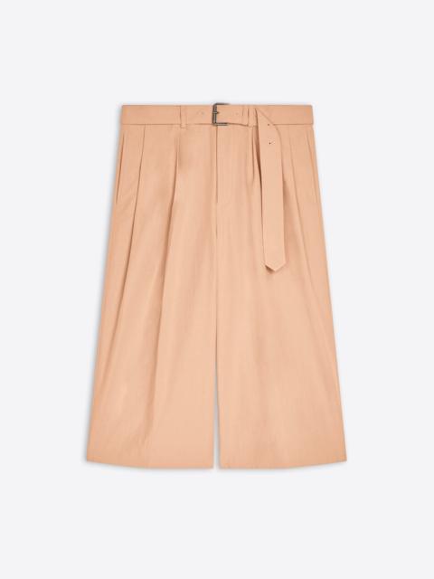 BELTED COTTON POPLIN SHORTS