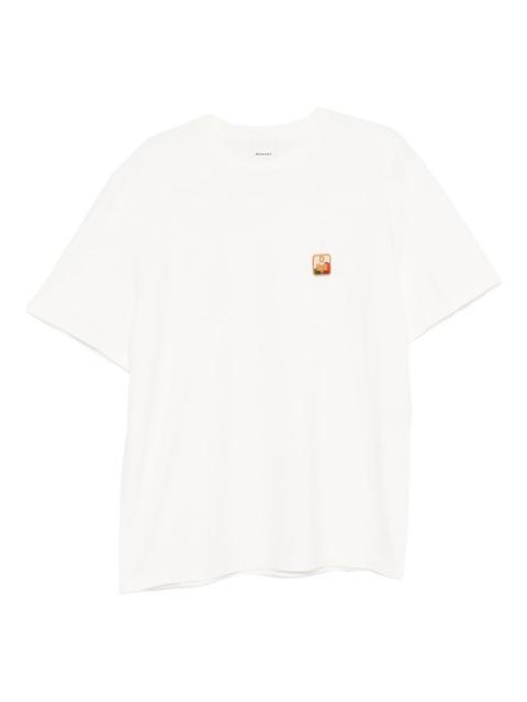 embroidered cotton T-shirt