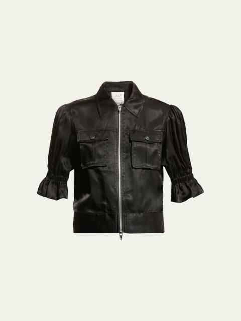 Holly Short-Sleeve Sateen Jacket