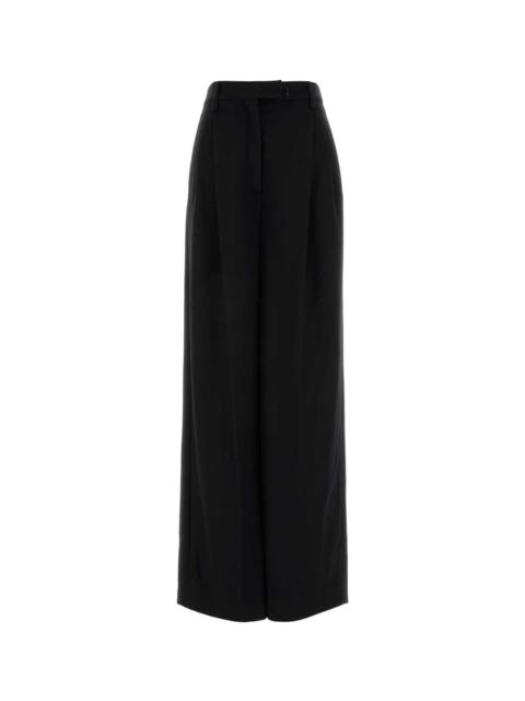 Black Cashmere Wide-leg Pant