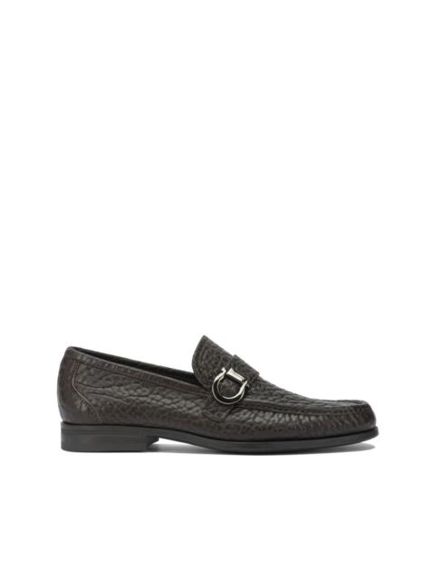 textured buckle loafers