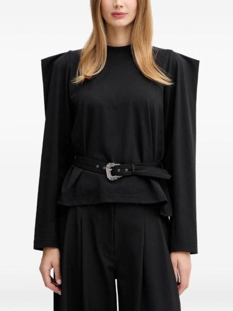 buckle-detailed top