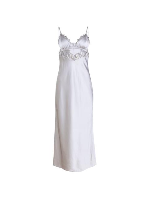 Lily Embroidery Cutout Slip