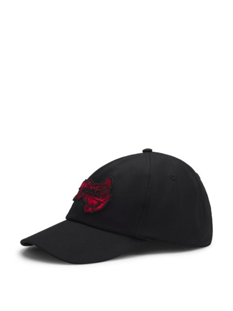 COTTON-TWILL CAP WITH LOGO-PATCH DETAILING