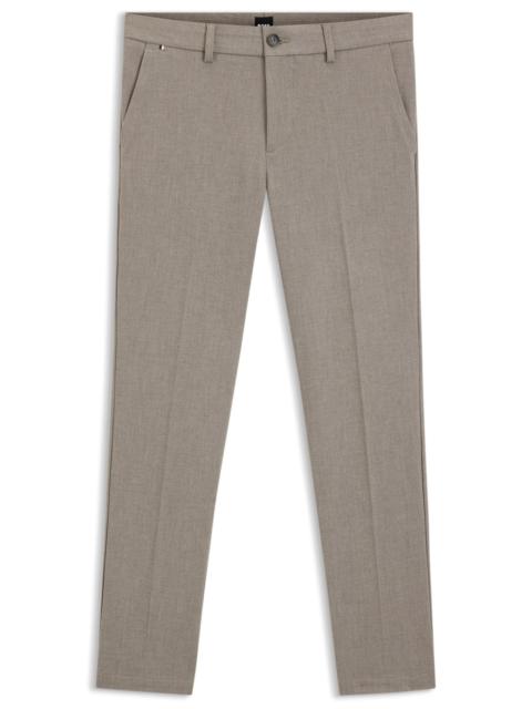 SLIM-FIT TROUSERS IN BRUSHED HERRINGBONE