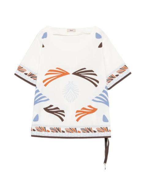 patterned cotton blouse