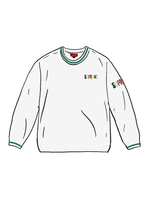Supreme Multi Color Logo L/S Top White