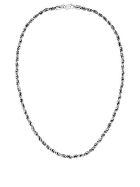 SILVER-TONE NECKLACE WITH ROPE-STYLE CHAIN