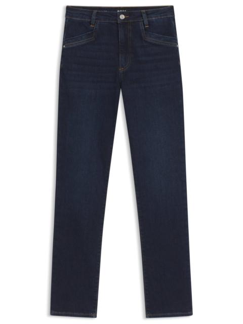 SLIM-FIT JEANS IN MID-BLUE STRETCH DENIM