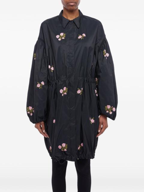 flower-embroidered coat