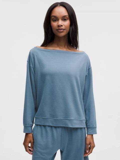 BeCalm Oversized Boatneck Long-Sleeve Shirt