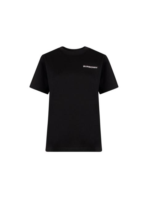 Burberry Women's Back Monogram Cotton T-Shirt Black