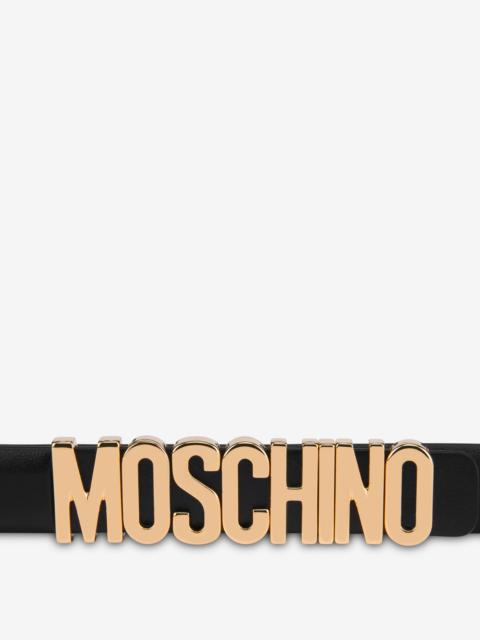 LETTERING LOGO CALFSKIN BELT