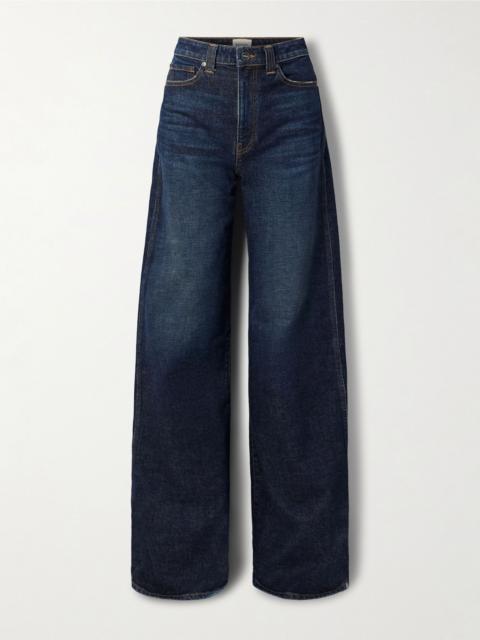 Dane high-rise wide-leg jeans Dark denim