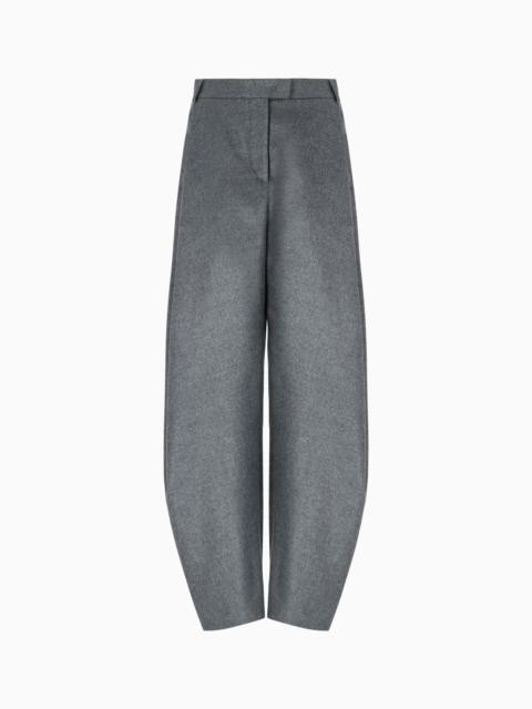 RELAXED-FIT SILK FLANNEL TROUSERS