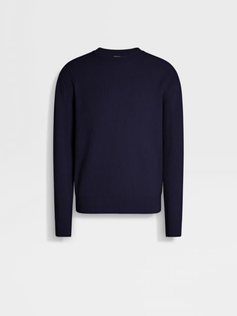 INK BLUE OASI CASHMERE CREWNECK