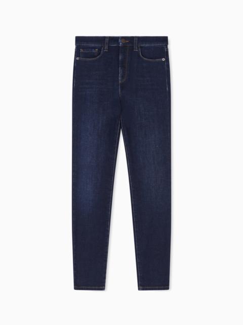 J20 WORN-LOOK, STRETCH-DENIM SKINNY JEANS