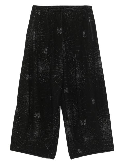 butterfly-print track pants