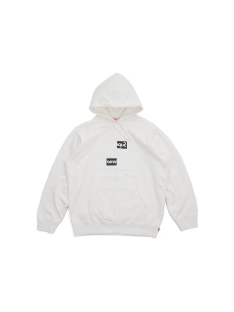 Supreme Comme des Garcons SHIRT Split Box Logo Hooded Sweatshirt White
